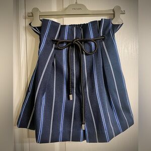 3.1 Phillip Lim Navy Striped High Waist Shorts